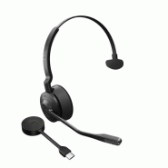 Jabra Engage 55 Casque Sans fil Arceau Bureau/Centre d'appels Bluetooth Socle de chargement Noir_1