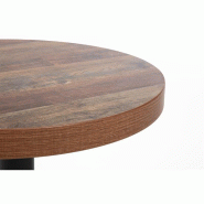 Plateau de table rond 60 cm effet bois vieilli | Bolero - DR822_1