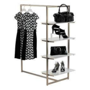 Portant en T 125x65x140cm - Élément nickel brossé - Gamme Queen Vogue_1