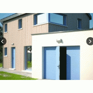 Porte de garage sectionnelle maori / motorisée / ouverture plafond / en acier / avec portillon et hublot / isolation thermique / étanche à l'air_1