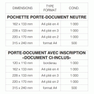 Pochettes adhésives - Porte-document pour protéger les documents de transport_1