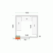 Kit de rayonnage pour Chambres Froides Négative Tefcold CRNF1818_1
