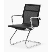 Lot de 2 fauteuils de réunion ARIANE - Résille haute résistance - Piètement luge - Référence 8005 FR206_1