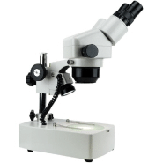 Microscope stéréo bioculaire à zoom - tête orientable 360° - oculaires x10 - éclairage LEDs_1
