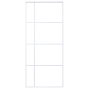 Vidaxl porte coulissante verre esg dépoli et aluminium 90x205 cm blanc 151685_1