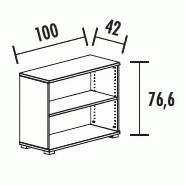 Armoire ouverte 1 étagère (L : 100 cm x P : 42 cm x H : 76,60 cm) So Laroya_1