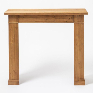Cheminée console en bois avec étagères amovibles L 90 x P 30 x H 80 cm_1