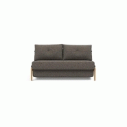 INNOVATION LIVING  CANAPÉ DESIGN CUBED WOOD 02 CONVERTIBLE LIT 200*140 CM TISSU FLASHTEX DARK GREY_1