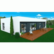 Maison à ossature en bois plain-pied moov 4 / surface habitable 114 m² / surface brute 135 m² / 4 pièces / toit plat_2