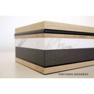 Plateau de table en bois aggloméré stratifié - Fabrication française - Plusieurs décors disponibles - Épaisseurs de 1,9 cm à 3,9 cm_1