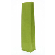 Pochette 1 bouteille en papier kraft vert 10x8x41cm - paquet de 50_1