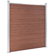 Vidaxl clôture de jardin wpc 180x186 cm marron 49066_1
