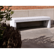 Banc public Trau UM396H - béton préfabriqué hydrofuge gris granite - kit facile à assembler_1