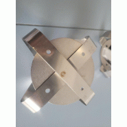 Lot de 2 pinces / clamps inox pour plate-forme d'agitation - flacon de 2000 ml / 2 litres_1