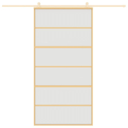 Vidaxl porte coulissante doré 102,5x205 cm verre esg dépoli aluminium 155165_1