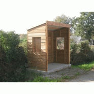 Abri bus / structure en bois / bardage en bois / avec banquette / 220 x 125 cm