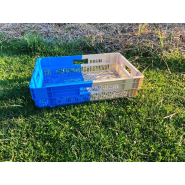 Bac ajouré emboitable de récolte - 25L, 20kg - Polyéthylène haute densité_1