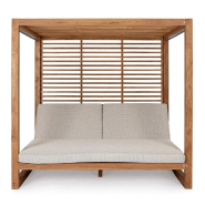 Daybed avec tablette Honolulu en teck normes FSC 200 x 210 x 200 cm_1