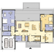 Maison préfabriquée en acier - 300m2 à deux étages - 5 chambres ou 4 chambres et un bureau - ISK288_1