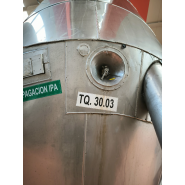 Cuve verticale en acier inoxydable de 14300 litres, calorifugée et avec agitation - référence : c13627_1