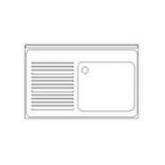 Patapllv_9 - ponge inox spéciale lave-vaisselle - maison patay - piétement avec 4 pieds - egouttoir à gauche ou à droite_1