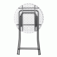 Table pliante mange debout ronde HDPE Nimes Ø80x110 -_1