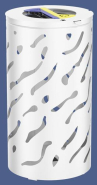 Corbeille Venise tri sélectif 2 flux - Ø450 x Hauteur 845 mm - 2 sacs de 60L - Acier et tôle_1