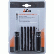 INCAR - Kit réparation tubeless avec 5 mèches préencollées et autovulcanisantes - 922327_1