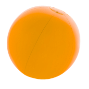Ballon de plage gonflable en PVC - ø28 cm - 6 panneaux - Couleur orange_1