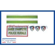 Kit sérigraphie balisage Police rurale et garde champêtre pour moto ou scooter carénés