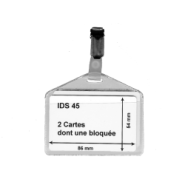 Porte-badge souple - 2 cartes - Usage intensif - Référence : IDS45 - Lot de 100_1