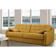 Canapé convertible express POL 160x190 cm - dossier capitonné - tissu personnalisable - matelas 13 cm - ouverture rapide_1