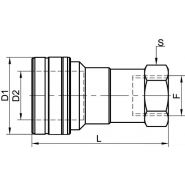 Inox 316 - Coupleur femelle à clapet de retenue - Modèle 5276 - Béné Inox_1