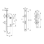 Serrure à encastrer - Pêne dormant ½ tour réversible - V/BC - 1 clé - Marque THIRARD - Réf 00050192_1