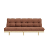 Banquette convertible futon Lean Pin - Coloris brun argile - Couchage 130 x 190 cm - Structure en pin massif_1