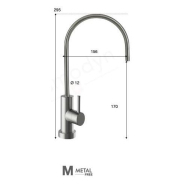 Robinet 1 voie Mat-Medium-Metal Free - col de cygne - aspect brossé - Réf 1MM-MF_1