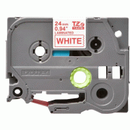 Brother TZE-252 ruban d'étiquette Rouge sur blanc_1
