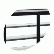 Comptoir réfrigéré LPD1500F/BLACK - haut de gamme avec vitre double vitrage et froid ventilé_1