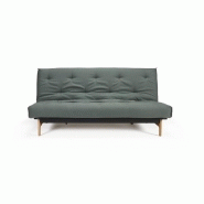 Canapé convertible design Aslak 140x200 cm - Capitonné tissu Elegance Green - Innovation Living_1