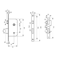 Serrure à encastrer pour porte d'intérieur à condamnation - Têtère inox - Référence 00019241 - Marque THIRARD_1