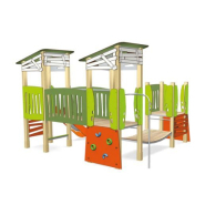 Structure de jeux à 3 tours - Ma cabane Réf 3710 TRANSALP - Tranche d'âge 2 à 8 ans - Pour parcs, écoles et espaces verts_1