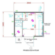 Bâtiment modulaire - Module sanitaire 10 pieds - BTX 242_1