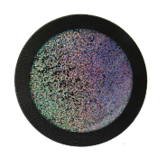 Boîte ronde Mille paillettes empilable noir et argent avec couvercle Ø25 x H9 cm_1