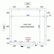 Chambre froide négative 1800X1800X2200 - 80mm Pro Line Combisteel_1