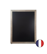 Chevalet stop trottoir sur patins avec cadre bois - 85 x 65 cm - Référence : LSTF83GRCE_1