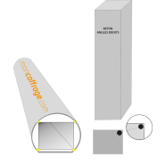 Coffrage de poteau en carton mitoyen lisse carré ou rectangle - angles droits - Référence 1181_conf_1
