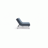 Fauteuil design convertible Splitback Chrome - Innovation Living - Tissu Mixed Dance Light Blue - 90x115 cm_1