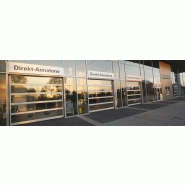 Porte sectionnelle industrielle vitrée - 40/60 mm - automatique - repliable en plafond - métal - hydrofuge - hermétique - isolation thermique - avec portillon_1