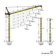 190 HC-L 8/16 Litronic - Grue à tour à flèche relevable Liebherr - Hauteur sous crochet 43,70 m - Capacité max. 16 000 kg_1