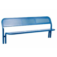 Banc public Conviviale en tôle perforée - épaisseur 2 mm - longueur 2000 mm - structure en tube acier_1